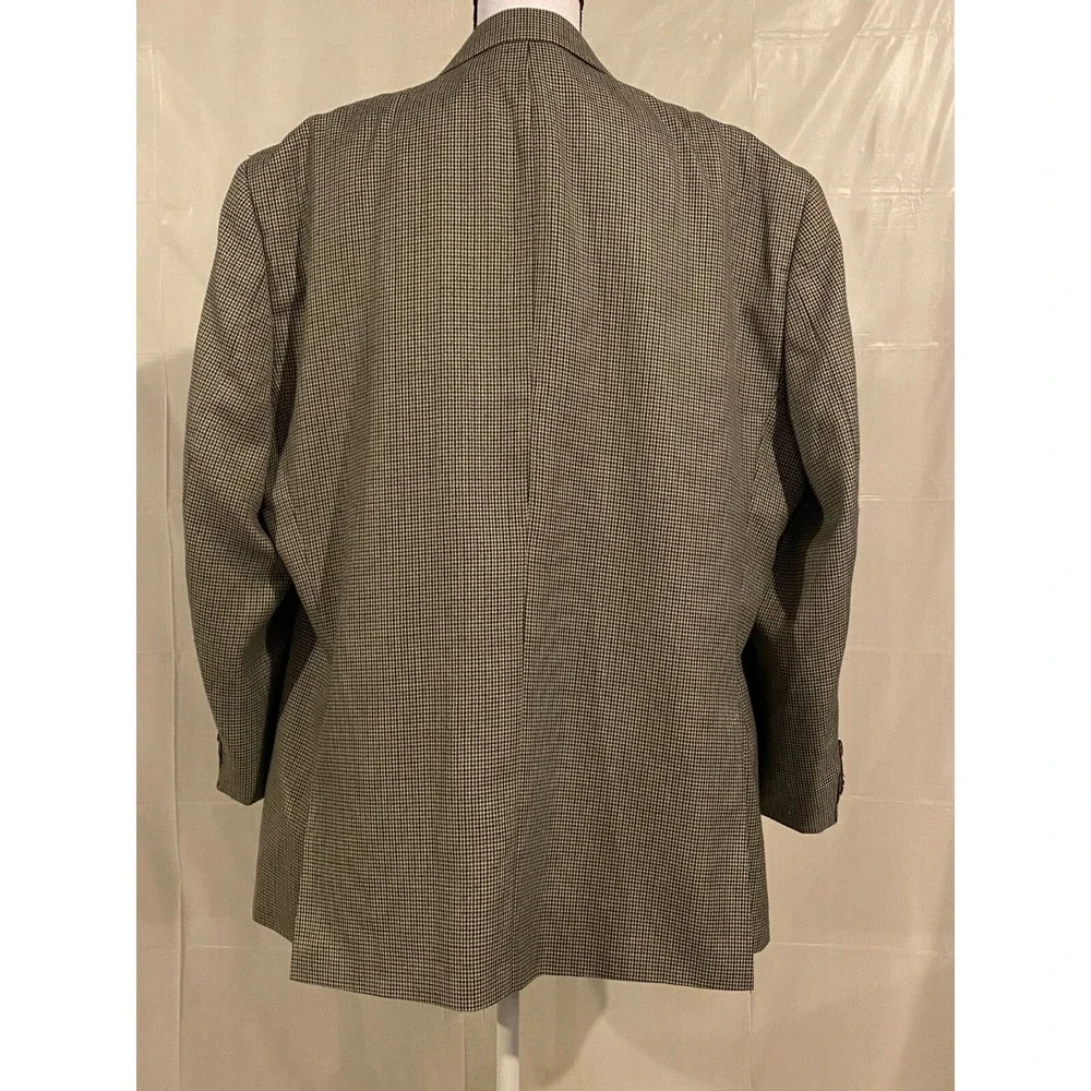 Tommy Hilfiger Blazer Men's Black Gray Houndstooth Dual Vent Sports Coat R46
